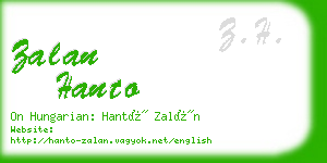 zalan hanto business card